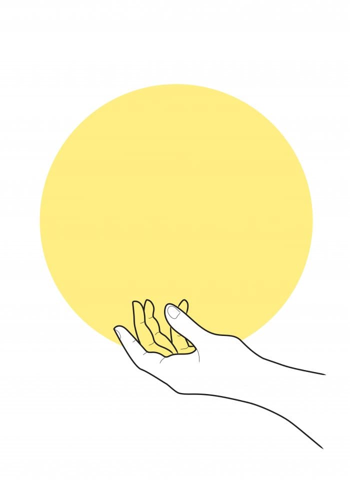 Hand Holding Golden Light by Pictufy Studio II — canvas wall art