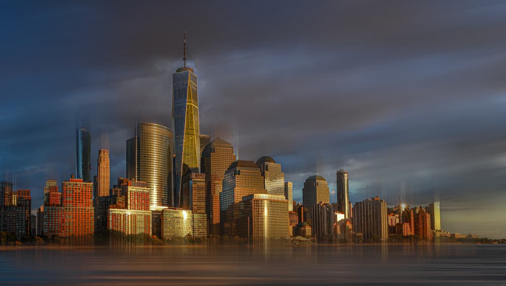 Golden Hour Cityscape by Kenneth-Wei Zeng — canvas wall art
