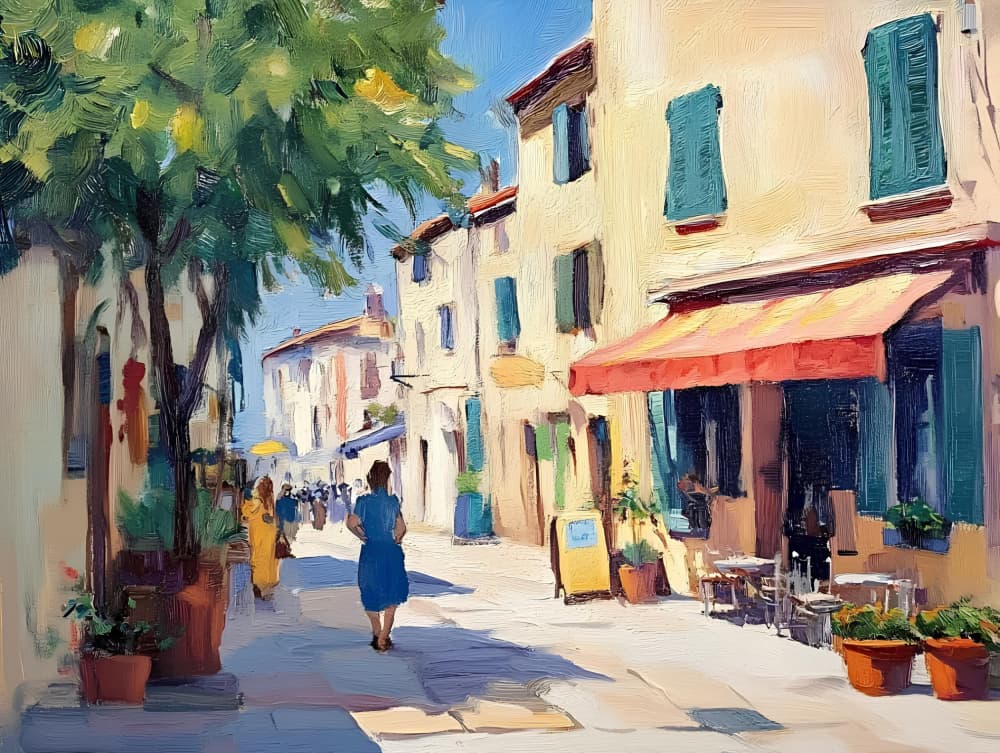 Charming European Street by Avanesova Elena — canvas wall art