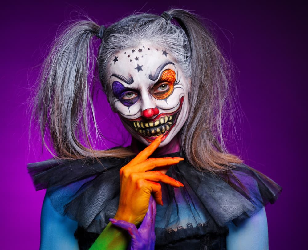 Wicked Clown Grin by Offer Ellbogen — canvas wall art