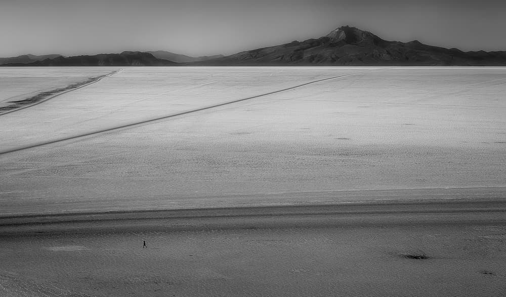 Lone Figure Desert Landscape by Adhemar Duro — canvas wall art