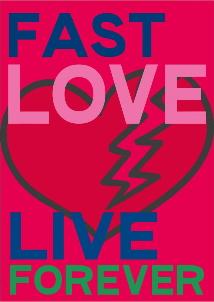 Fast Love Live Forever by SERGIO ORTIZ — canvas wall art