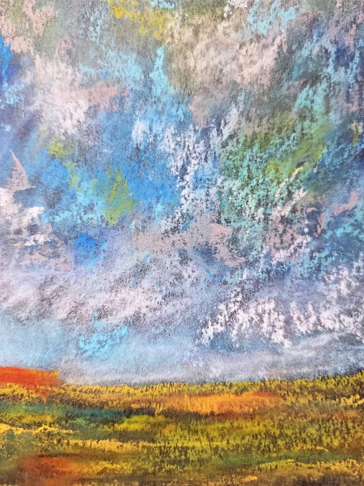 Vibrant Sky Over Fields by Justyna Jaszke — canvas wall art