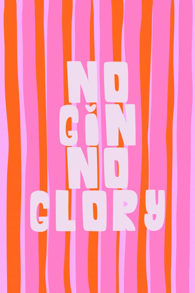 No gin no glory no02 by Treechild — canvas wall art