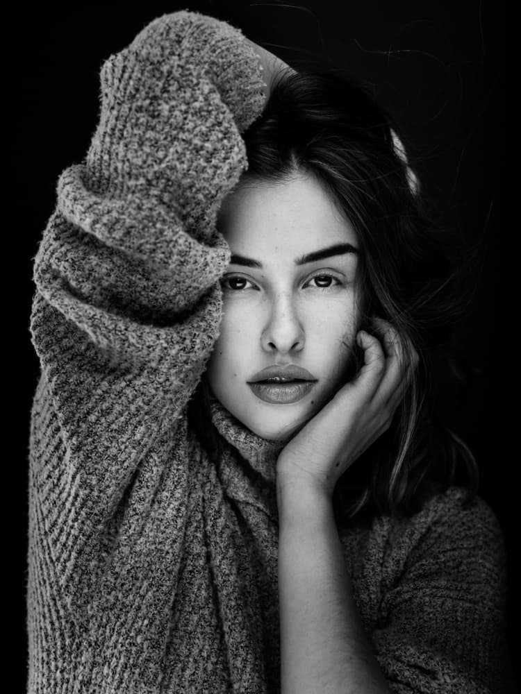 Thoughtful Woman Gaze by Martin Krystynek MQEP — canvas wall art