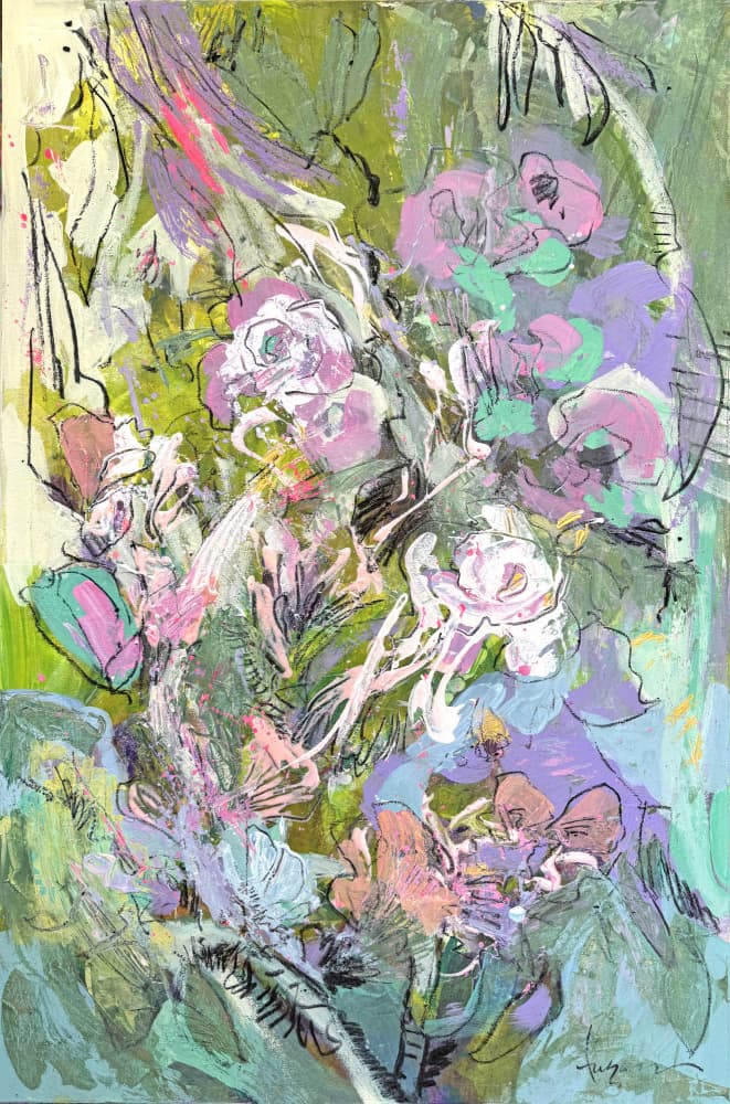 Vibrant Floral Bloom by Dorothy Fagan — canvas wall art
