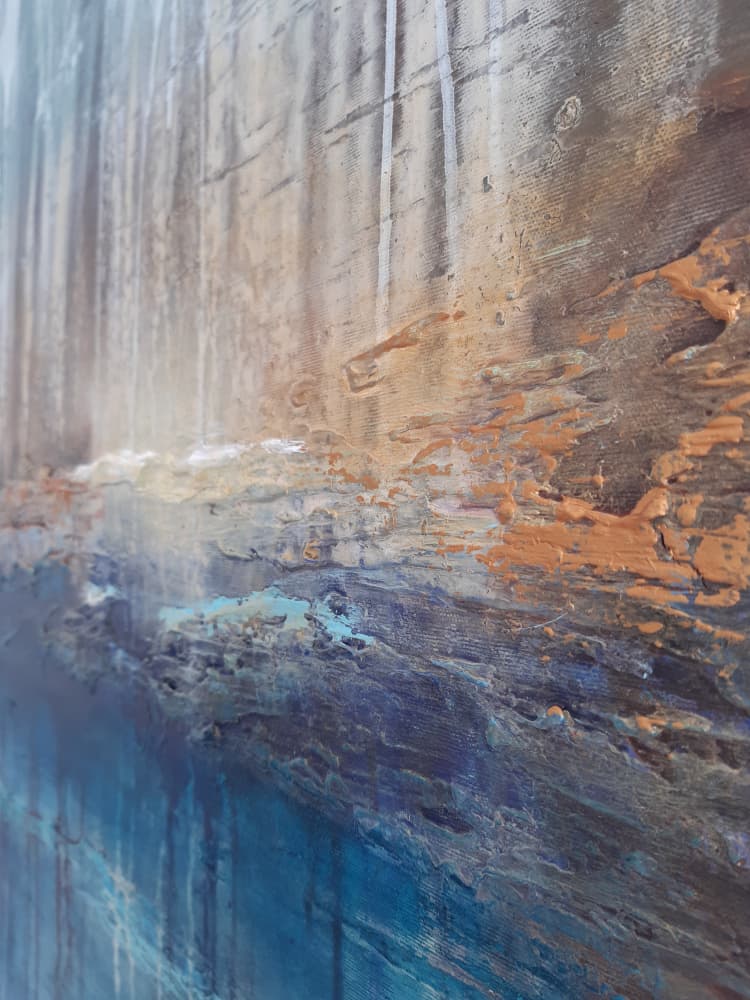 Textured Ocean Horizon by Gabriela Aleksandra Szuba — canvas wall art