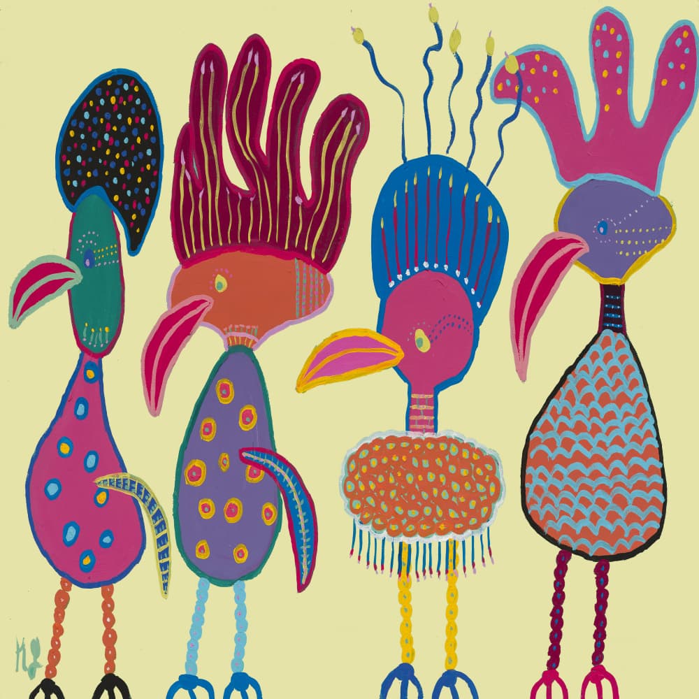 Funny Hats by Helen Joynson — canvas wall art
