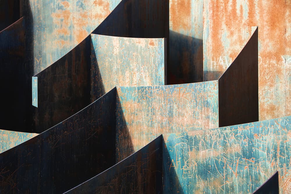 Textured Geometric Metal by Bruno Flour — canvas wall art