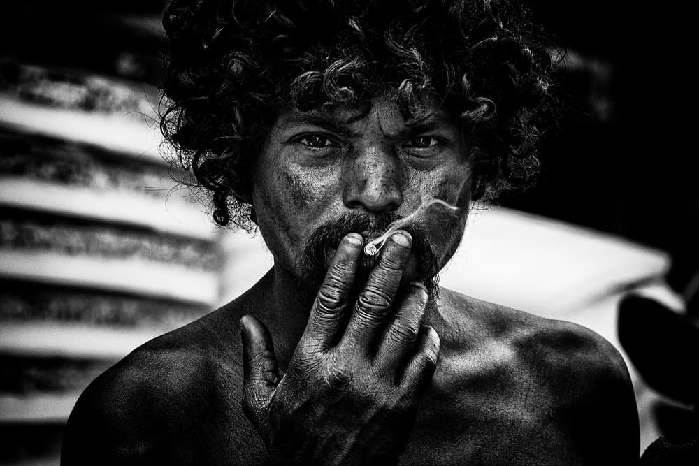 Intense Smoker Gaze by Joxe Inazio Kuesta Garmendia — canvas wall art