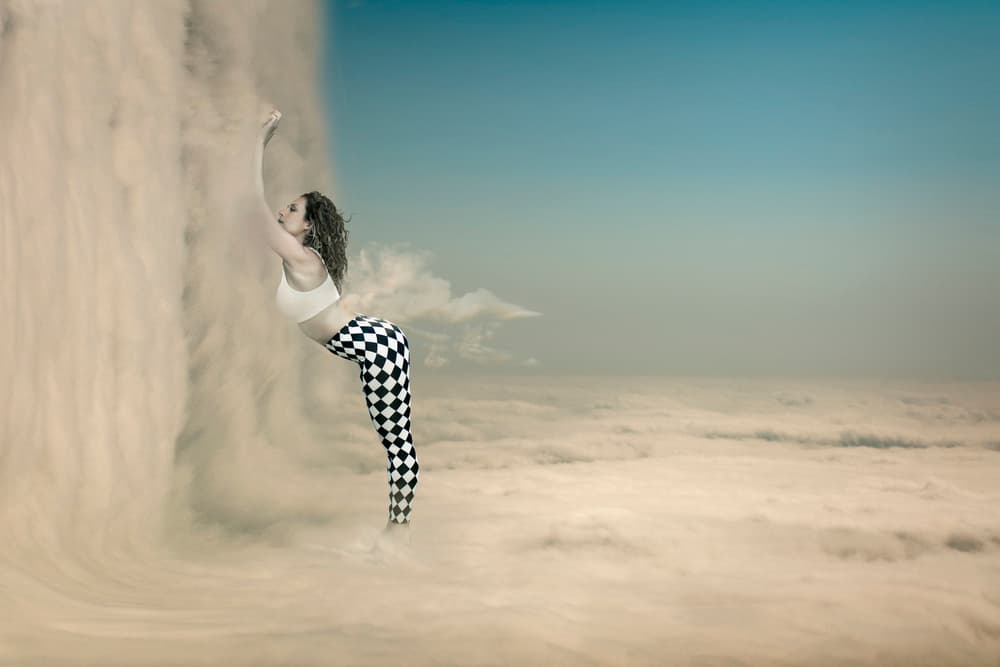 Dream Woman Among Clouds by Christine von Diepenbroek — canvas wall art