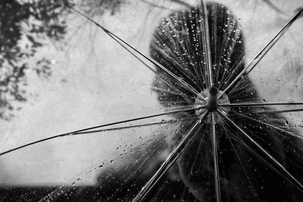 Rainy Day Umbrella by Hari Sulistiawan — canvas wall art