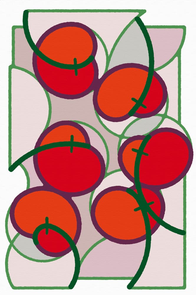 Vibrant Abstract Fruits by Rafa Mateo — canvas wall art