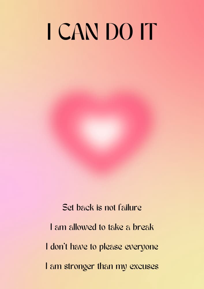 Uplifting Heart Affirmations by Amélie — canvas wall art