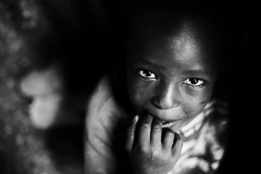 Soulful Child Gaze by Goran Jovic — canvas wall art