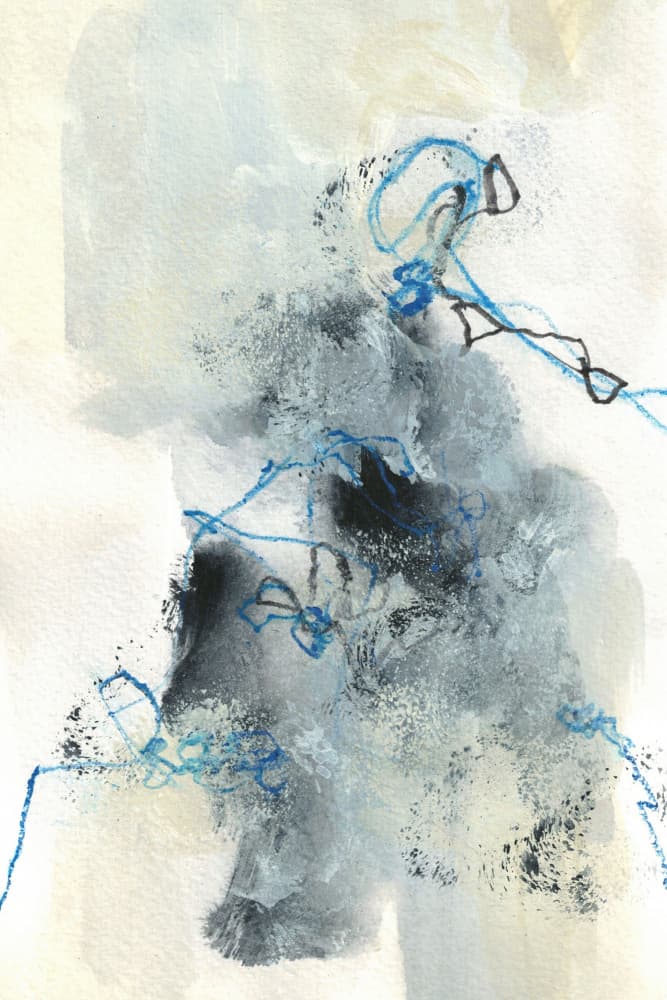 Fluid Gray Blue by Lori Ann Folz — canvas wall art