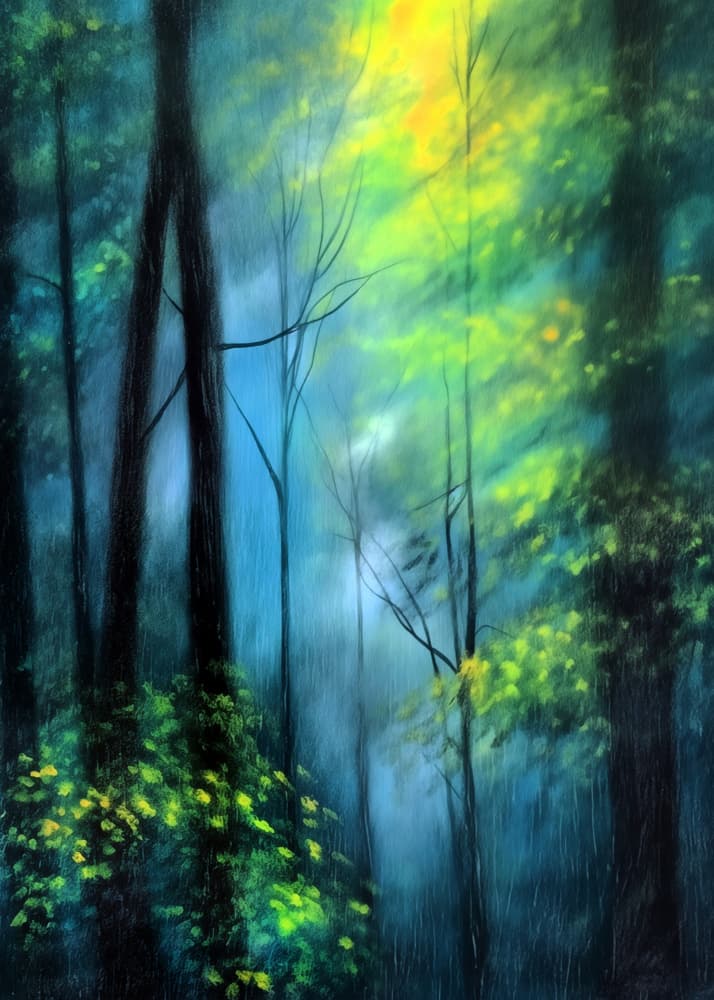 Enchanted Forest Glow by Justyna Jaszke — canvas wall art