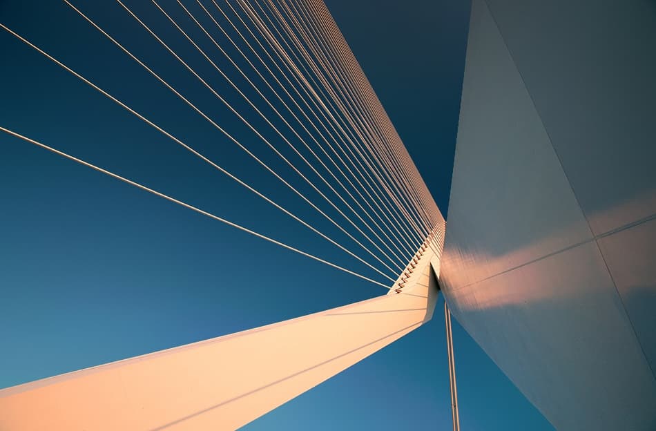 Contemporary Bridge Geometry by Jef Van den Houte — canvas wall art