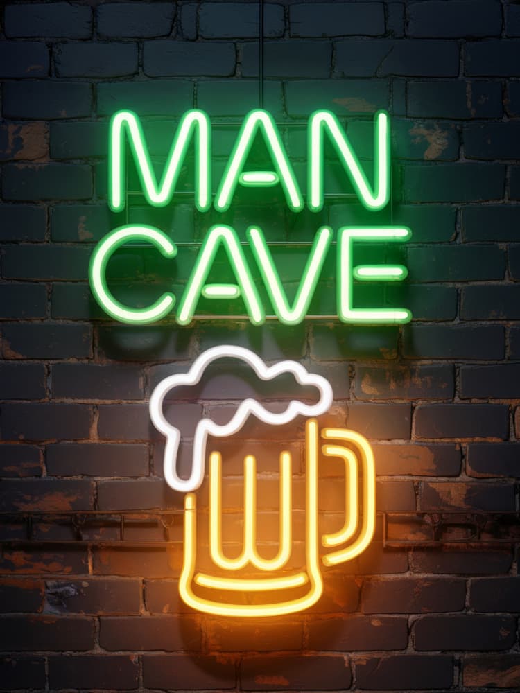 Man Cave Beer Neon by Andreas Magnusson — canvas wall art