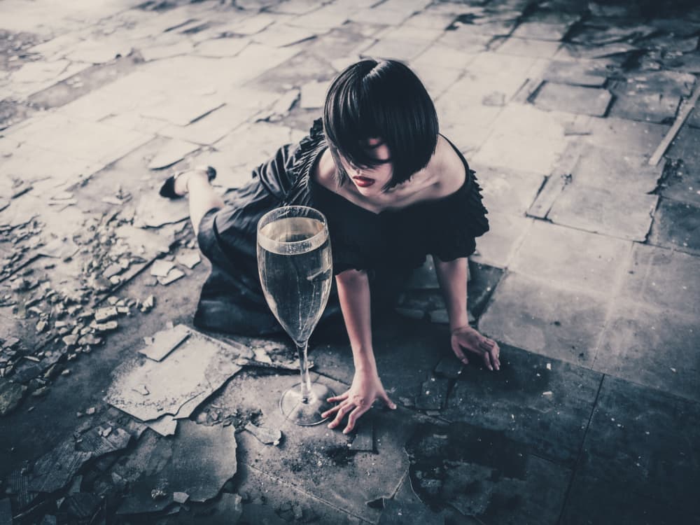 Champagne in Desolation by Kurosaki Sangan — canvas wall art