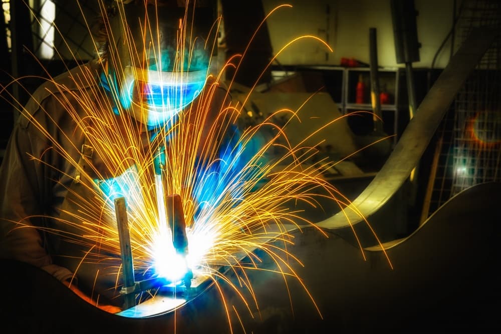 Industrial Welding Sparks by Tom Baetsen - xlix.nl — canvas wall art