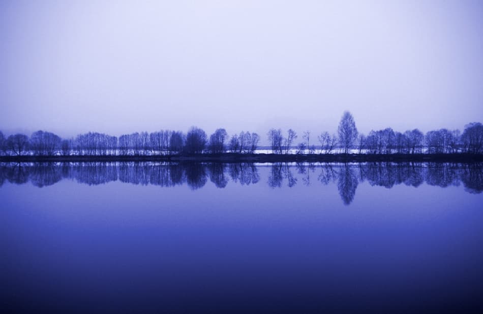 Still Blue Reflections by Bror Johansson — canvas wall art