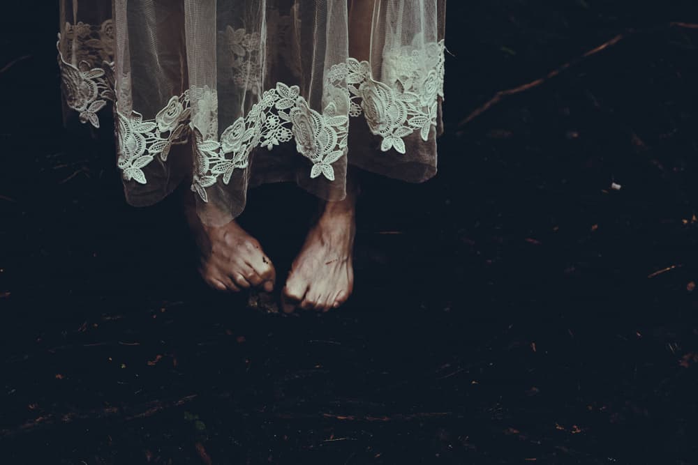 Barefoot Lace Dress by Takaaki Ishikura — canvas wall art