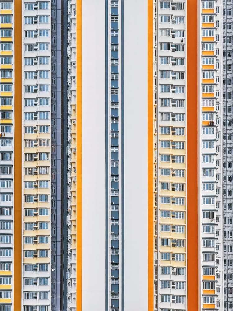 Colorful Urban Geometry by Tong Ho Chung Howard — canvas wall art