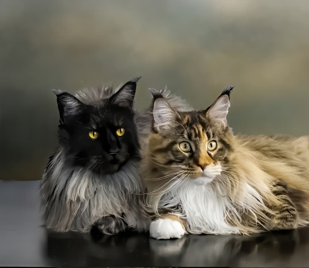 Majestic Maine Coons by Jane Lyons — canvas wall art