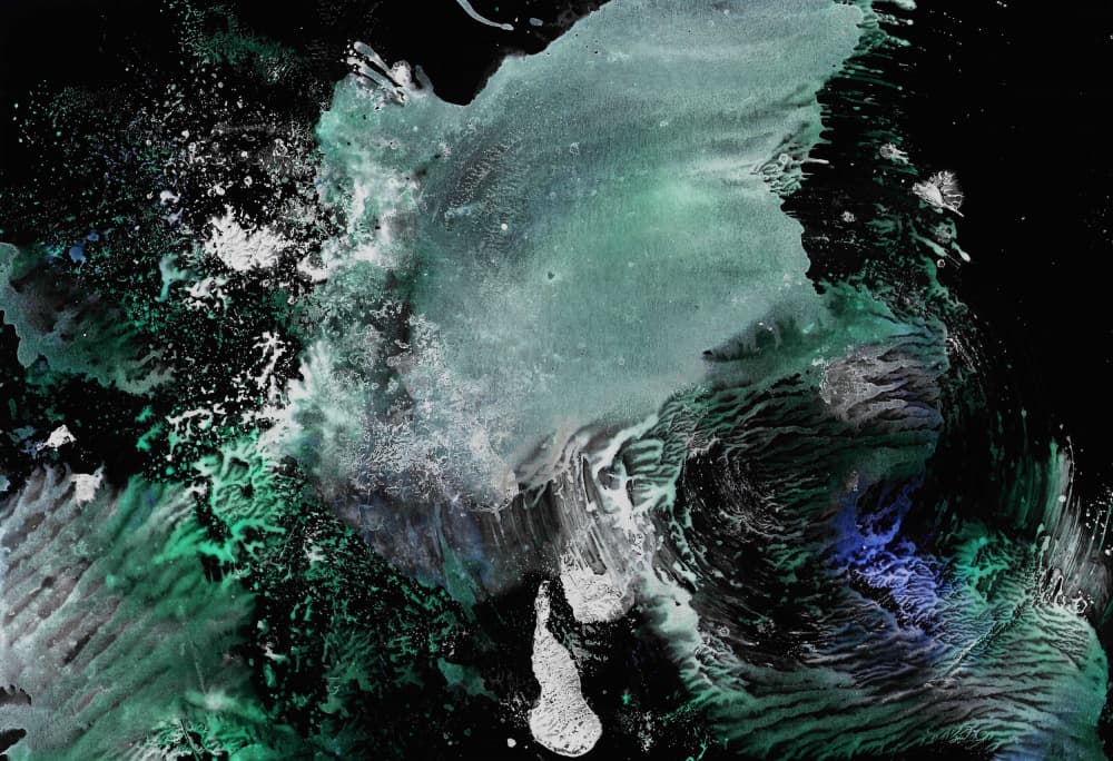 Cosmic Ocean Flow by Santhosh ch — canvas wall art