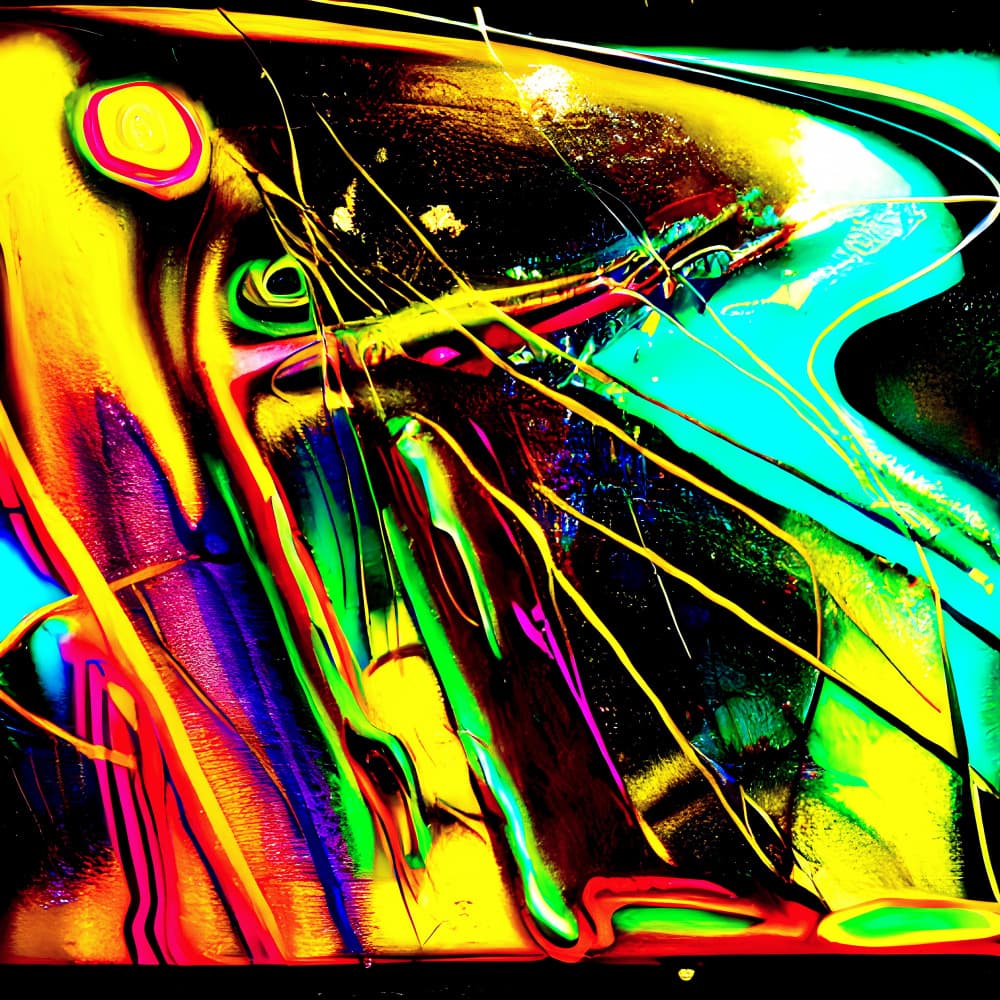 Vibrant Liquid Flow by mnemonixART — canvas wall art