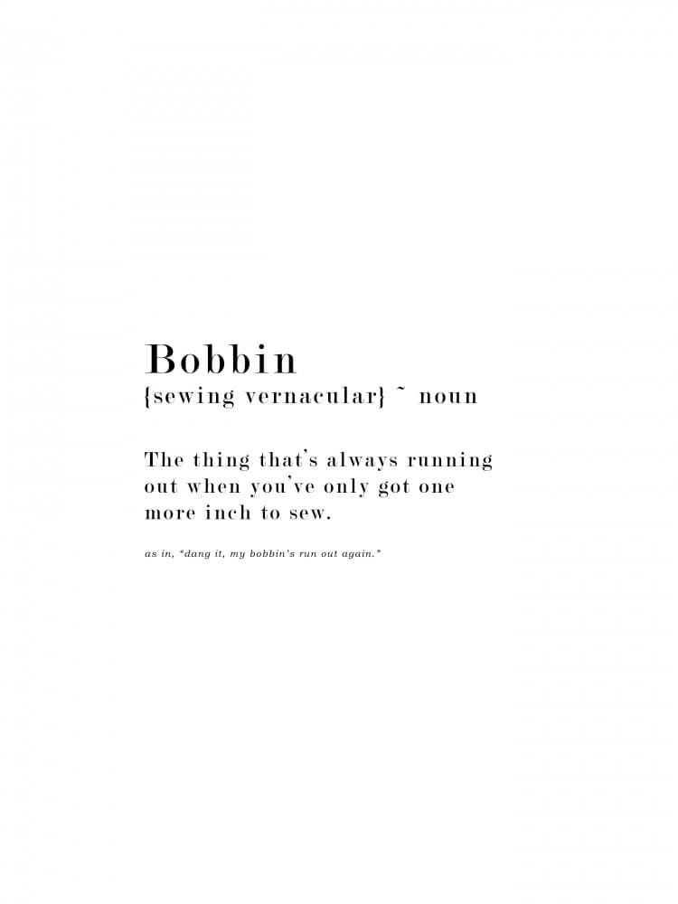 Bobbin Sewing Definition by Charlotte Trudgett — canvas wall art