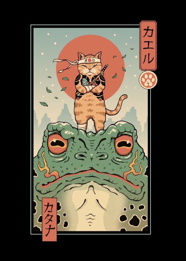 Catana and the Big Frog By Vincent Trinidad Art by Vincent Trinidad — canvas wall art