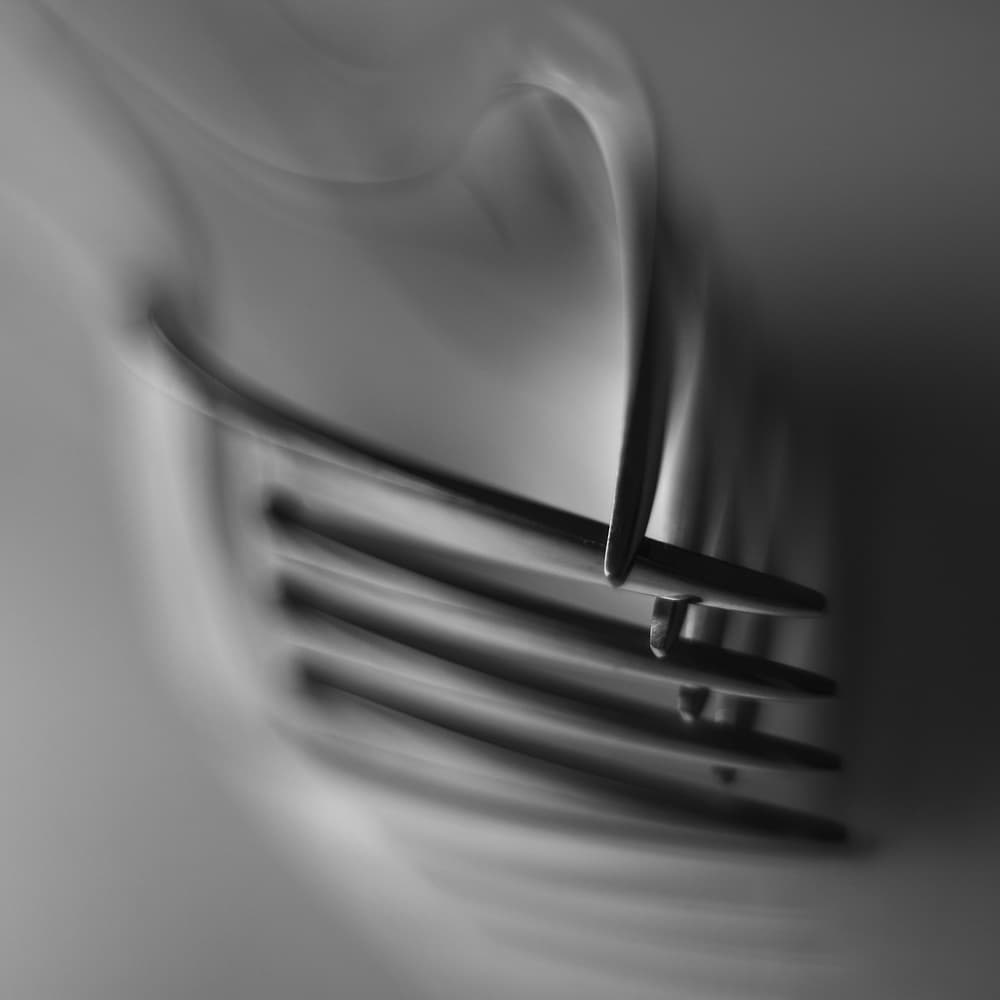Abstract Fork Shadow Play by Jutta Kerber — canvas wall art