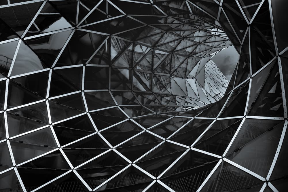 Abstract Geometric Tunnel by Luc Vangindertael (laGrange) — canvas wall art