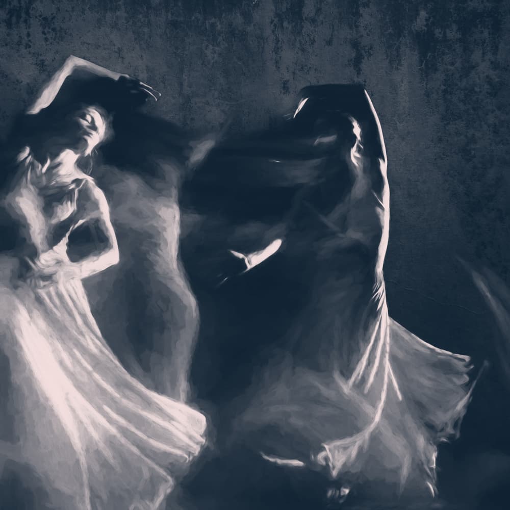 Mysterious Dancers by Rachel Pansky — canvas wall art