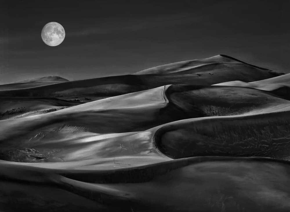 Moonlit Desert Dunes by Yvette Depaepe — canvas wall art