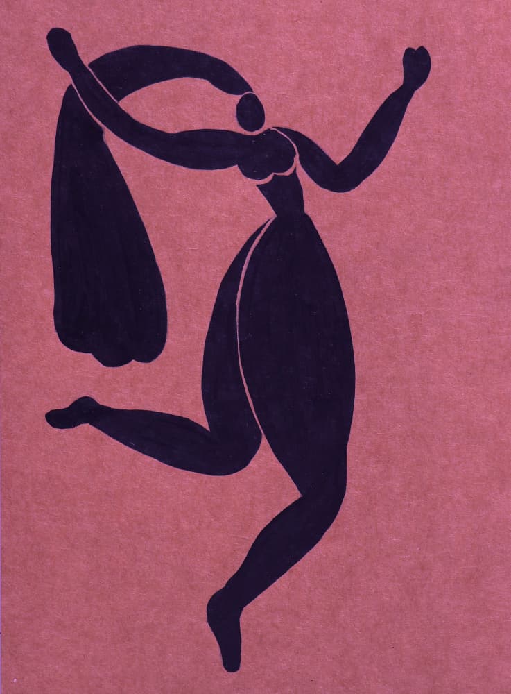 Graceful Dancing Figure by Santhosh ch — canvas wall art