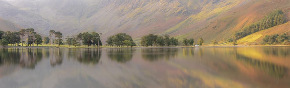 Autumn Lake Reflections by Kutub Uddin — canvas wall art