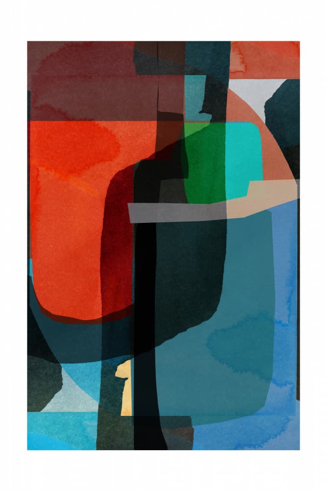 Vibrant Abstract Forms by cartissi — canvas wall art