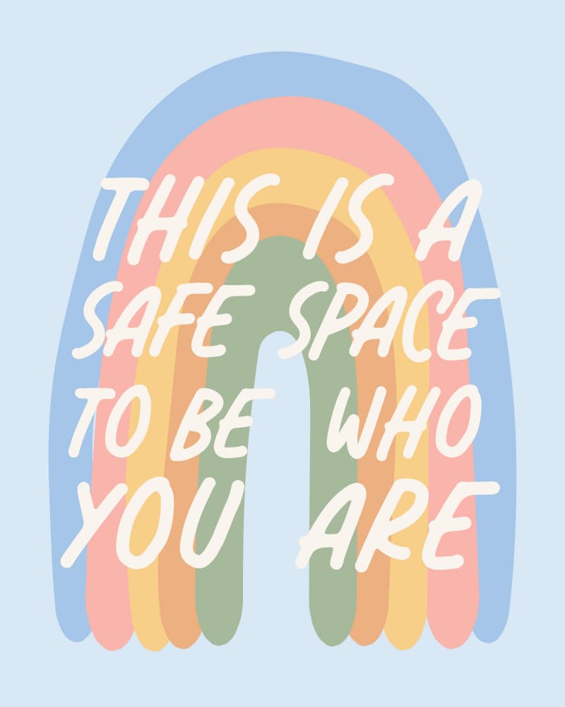 Safe Space Rainbow by KsanaKalpa — canvas wall art