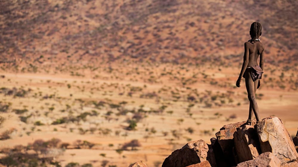 Himba Desert Vista by Goran Jovic — canvas wall art
