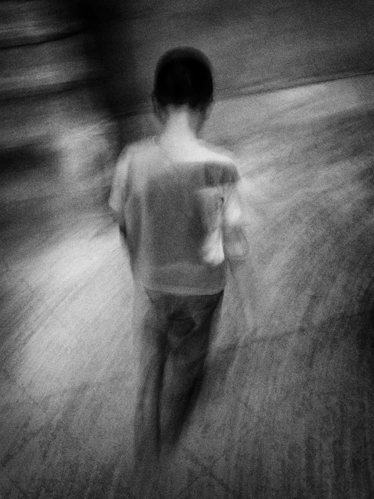 Lone Child in Motion by Jalili — canvas wall art