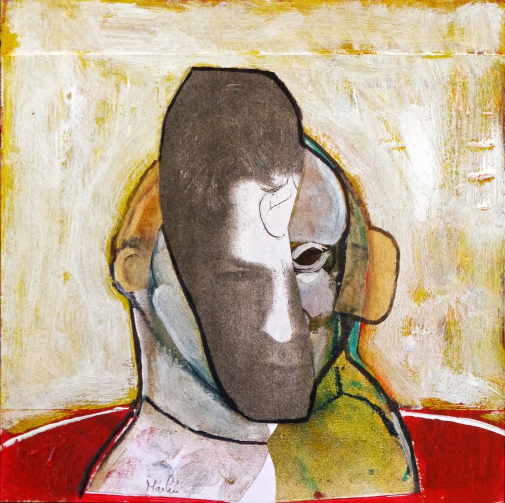 Surreal Male Portrait by Pascal Marlin — canvas wall art