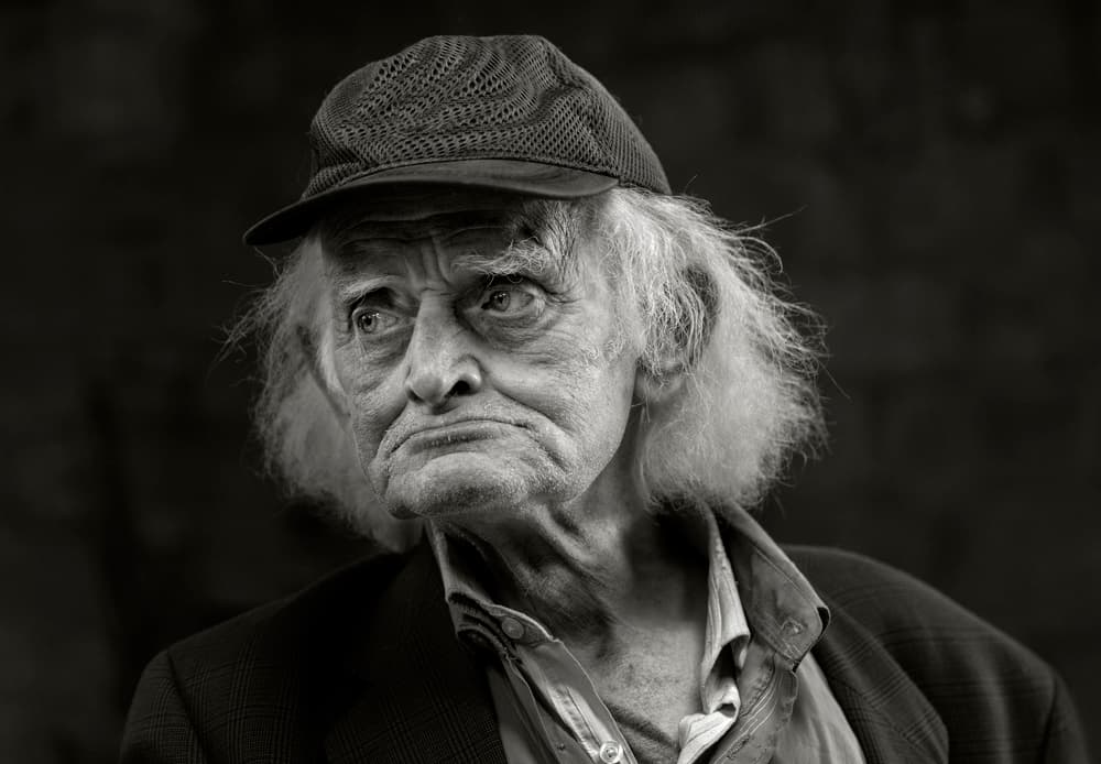 Thoughtful Old Man by Hugh Wilkinson — canvas wall art