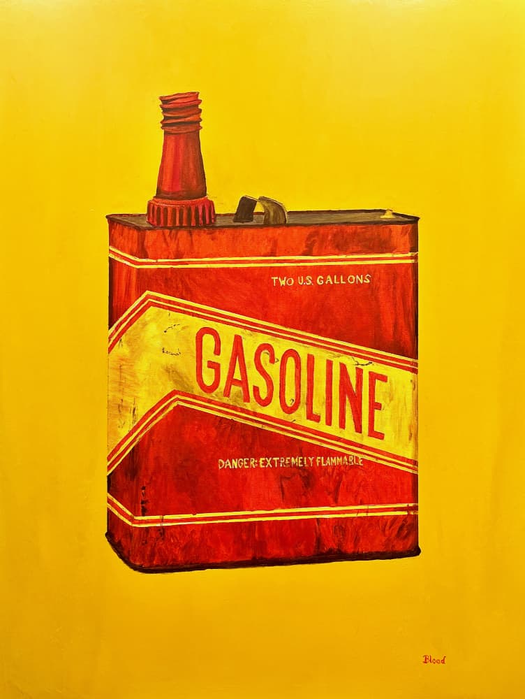 Vintage Gasoline Can by Tom Blood — canvas wall art