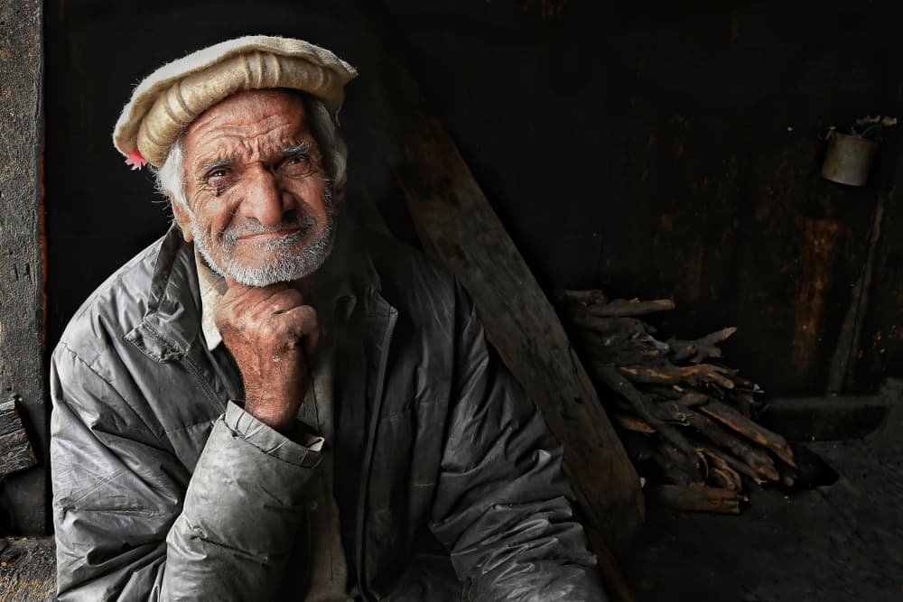 Wise Man With Pakol by Irene Perovich — canvas wall art