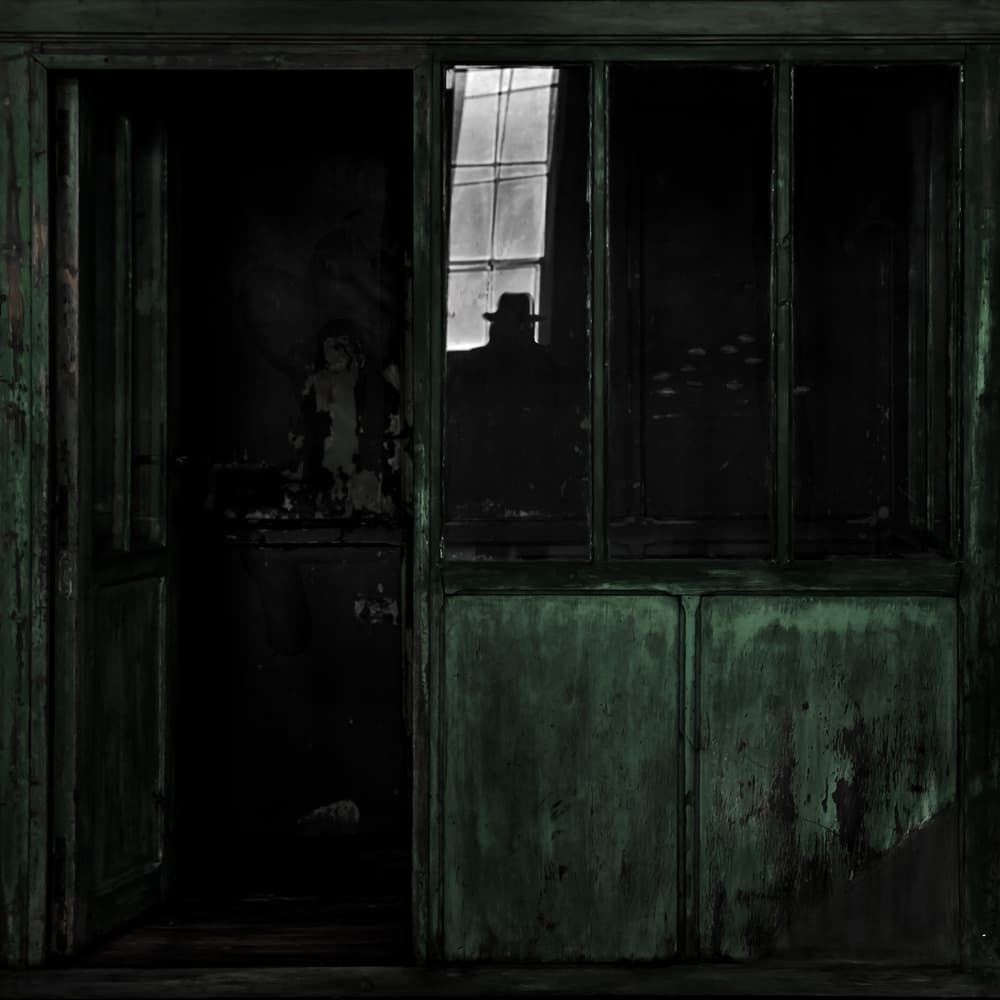 Shadowy Figure Doorway by Gilbert Claes — canvas wall art