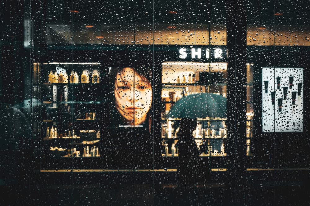 Rainy City Night by Yuzo Fujii — canvas wall art