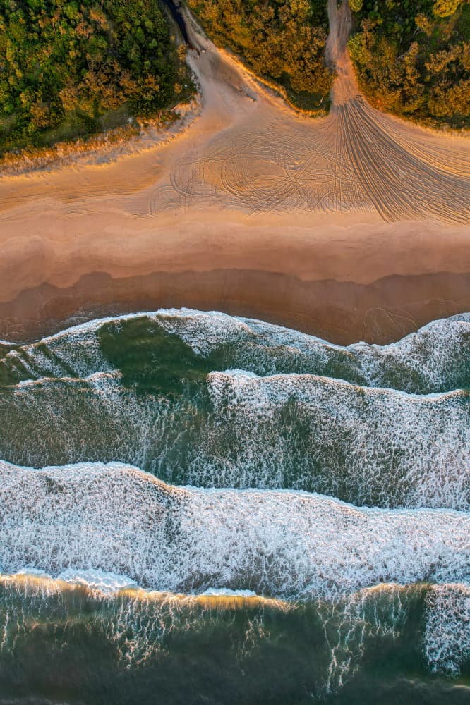 Golden Coastal Waves by Martin Blahák — canvas wall art
